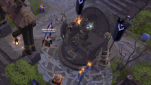 an aerial view of a video game scene with a player named midodynw1