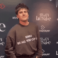 a man wearing a kinki be all you can be shirt