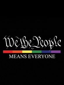 a black background with the words we the people means everyone in white letters