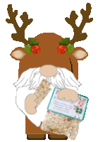 Gnome Santa Sticker - Gnome Santa Reindeer Stickers