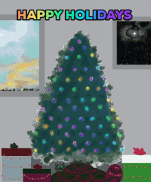 Happy Holiday Merry Christmas GIF - Happy Holiday Merry Christmas Christmas Tree GIFs