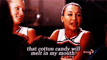 Glee Santana Lopez GIF - Glee Santana Lopez That Cotton Candy Will Melt In My Mouth GIFs