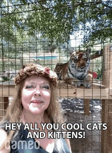 Hey All You Cool Cats And Kittens Carole Baskin GIF - Hey All You Cool Cats And Kittens Carole Baskin Cameo GIFs
