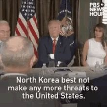 Donald Trump Potus GIF - Donald Trump Potus North Korea Best Not Make Any More Threats GIFs