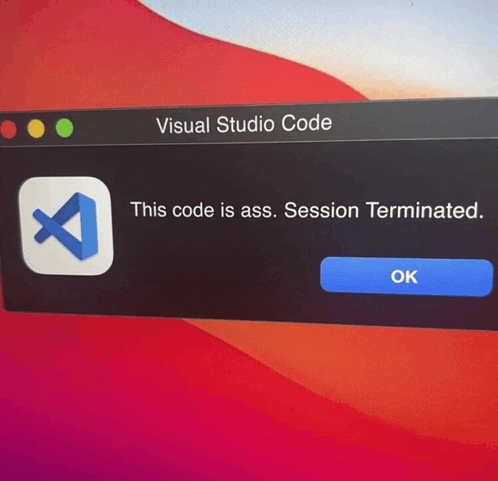 a computer screen displays a message that says visual studio code