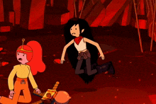 a cartoon character holding a sword and a box that says ' strawberry jam ' on it