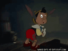 Pinocchio Scared GIF