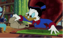 scrooge mcduck phone yelling hang up angry