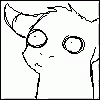a black and white pixel art drawing of a person with blood coming out of their mouth .
