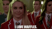 glee kitty wilde i love waffles waffles waffle day