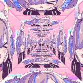 a cartoon drawing of a girl with headphones and the word maid on it