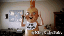 Shocked King Cake Baby GIF - Shocked King Cake Baby Mardi Gras GIFs