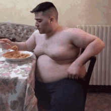 Fat Man Fat Belly GIF - Fat Man Fat Belly Eating GIFs
