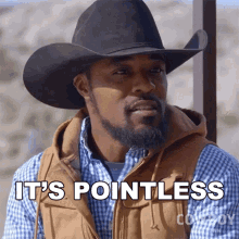 Its Pointless Jamon Turner GIF - Its Pointless Jamon Turner Ultimate Cowboy Showdown GIFs