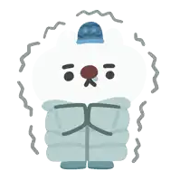 a cartoon illustration of a polar bear wrapped in a blanket