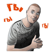 a cartoon of a man giving a thumbs up with the words tb written on the bottom