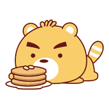 bear eat cute adorable pancake