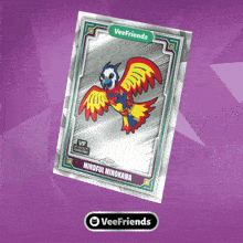 a card with a bird on it that says mindful minokawa