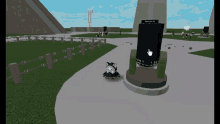 a screenshot of a video game shows a hand pointing to a screen that says ' destroy the hat ' on it