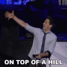 On Top Of A Hill Josh Sundquist GIF - On Top Of A Hill Josh Sundquist Cow Tipping Disaster GIFs