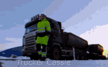 Trucker Cassie Trucker Girl GIF - Trucker Cassie Trucker Girl Snow Kick GIFs