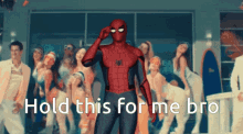 Spider Man Hold This For Me GIF - Spider Man Hold This For Me Hold This GIFs