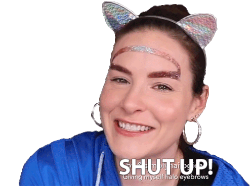 Shut Up Laughing Sticker - Shut Up Laughing Eyebrows Stickers