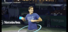 Roger Federer Dancing GIF - Roger Federer Dancing Hula Hoop GIFs
