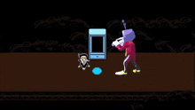a pixel art drawing of a person with a flame coming out of their head