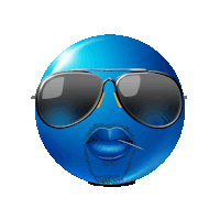 Blue Emoji Sticker