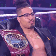 carmelo hayes wwe nxt north american champion glasses