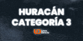 a stormy sky with the word hurac in white letters