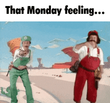 That Monday Feeling Mario GIF - That Monday Feeling Mario Luigi GIFs