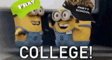 First Day Of College Minions GIF - First Day Of College Minions Frat GIFs