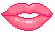 lips kiss smack pixel art
