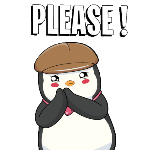 Please Come On Sticker - Please Come On Penguin Stickers