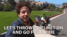 Lets Throw A Helmet On And Go For A Ride Adam Waheed GIF