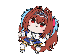 a cartoon drawing of a girl with red hair and a tiara