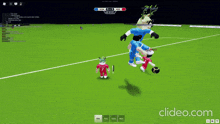a soccer game is being played on a computer screen with a scoreboard showing a score of 1-0