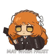 a cartoon of a girl with the words may when faust on the bottom