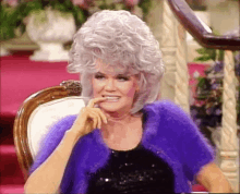 wig yes nod jan crouch finger biting