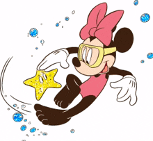 underwater swimming diving dive minnie mouse