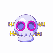 ha ha skull happy laughing