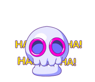 Ha Ha Skull Sticker - Ha Ha Skull Happy Stickers