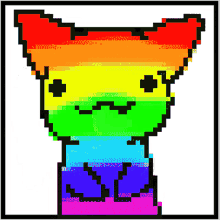 Cat Rainbow GIF - Cat Rainbow Lick GIFs