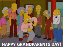 Happy Grandparents Day GIF - The Simpsons Abe Happy Grandparents Day GIFs
