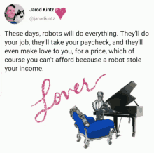 love humor lover piano robot