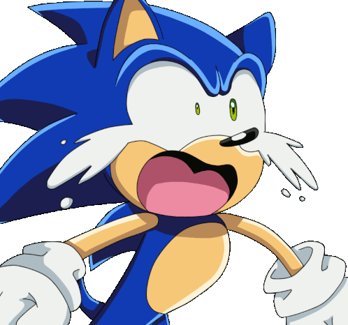 Sonic Shocked Sticker - Sonic Shocked Scream Stickers