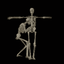 Skeleton October GIF - Skeleton October Kick GIFs