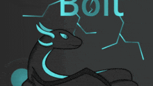a drawing of a dragon with the word " boil " behind it
